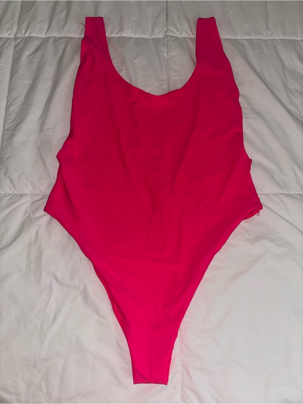 aerie Hot Pink Scoop One-Piece Swimsuit